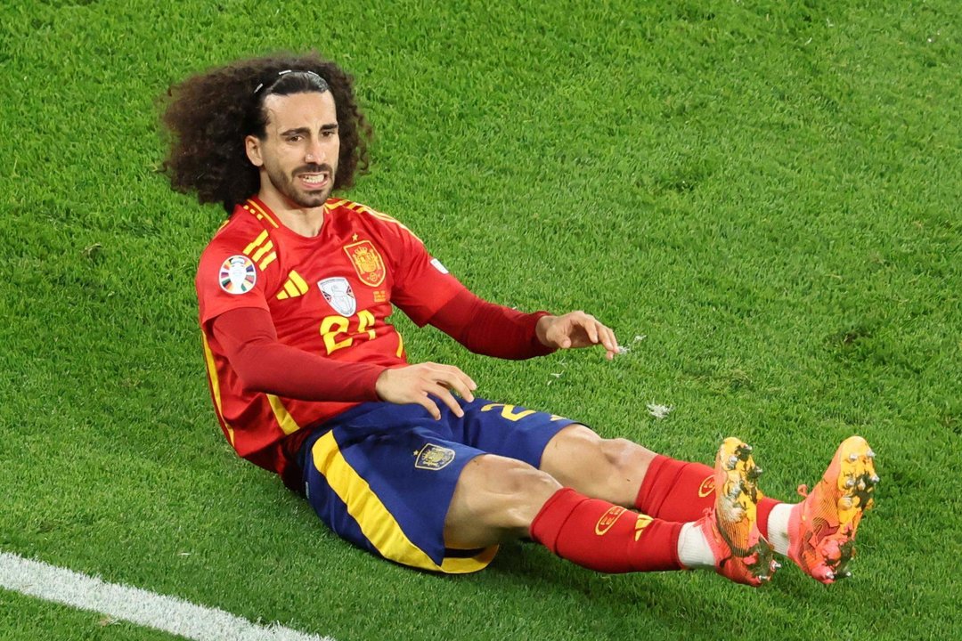 Marc Cucurella, una de las grandes sensaciones del gran inicio de España en la Eurocopa 2024. EFE/EPA/GEORGI LICOVSKI