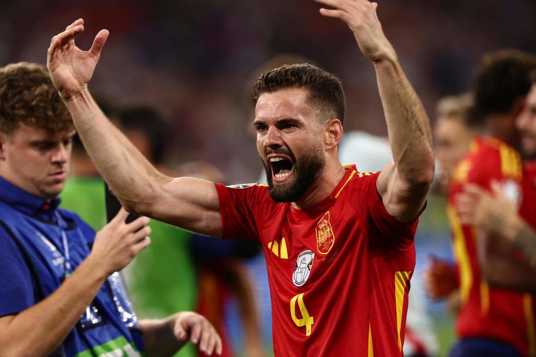 Nacho tras el partido de semifinales de la Eurocopa de fútbol que España y Francia disputan este martes en Múnich. EFE/EPA/ANNA SZILAGYI