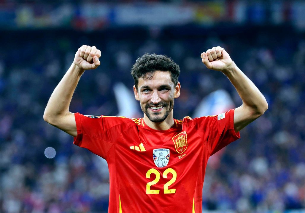 Jesús Navas celebra la clasificación de España para la final de la Eurocopa 2024. EFE/EPA/RONALD WITTEK